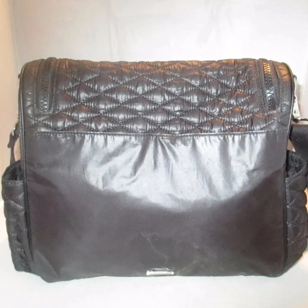 Rebecca Minkoff Jude Quilted Nylon Baby Diaper Bag $295 Black - #2221